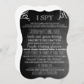 Invitation Je vois jeu de mariage édition tableau craie Suppo (Devant / Derrière)