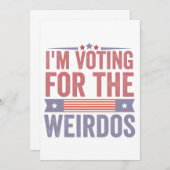 Invitation  Je vote pour les élections Weirdos 2024  (Devant / Derrière)