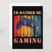 INVITATION JE VOUDRAIS PLUTÔT JOUER (Devant / Derrière)