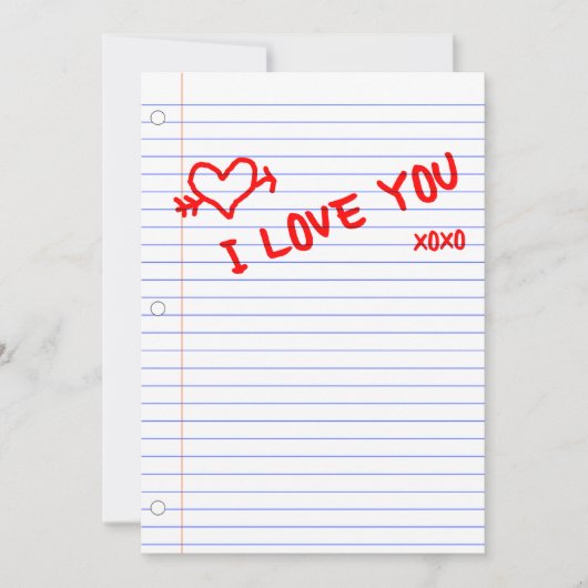 Invitation je vous aime : papier pour ordinateur portable (Devant)