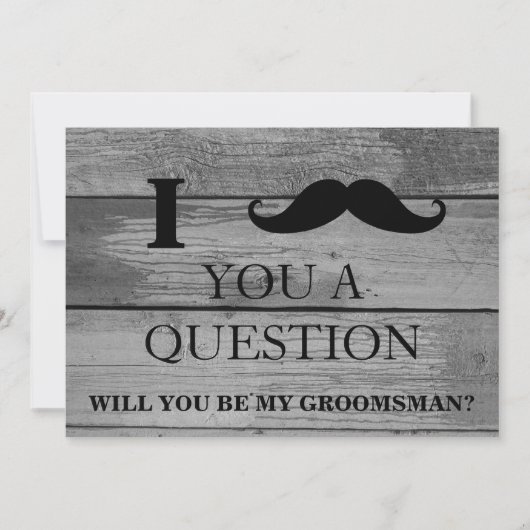 Invitation Je vous pose une question : êtes-vous mon Groomsma (Devant)