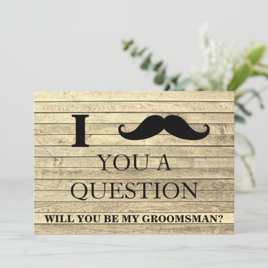 Invitation Je vous pose une question : êtes-vous mon Groomsma (Debout devant)