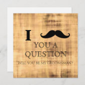 Invitation Je vous pose une question : êtes-vous mon Groomsma (Devant / Derrière)