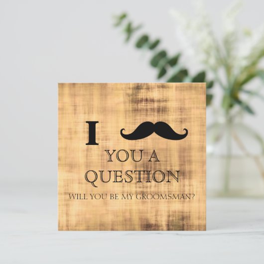 Invitation Je vous pose une question : êtes-vous mon Groomsma (Debout devant)