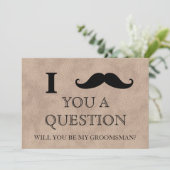 Invitation Je vous pose une question : êtes-vous mon Groomsma (Debout devant)