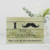 Invitation Je vous pose une question : êtes-vous mon Groomsma (Debout devant)