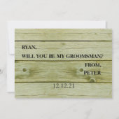Invitation Je vous pose une question : êtes-vous mon Groomsma (Dos)