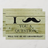 Invitation Je vous pose une question : êtes-vous mon Groomsma (Devant / Derrière)