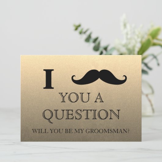 Invitation Je vous pose une question : êtes-vous mon Groomsma (Debout devant)
