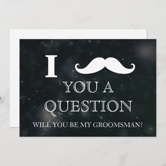 Invitation Je vous pose une question : êtes-vous mon Groomsma (Devant / Derrière)