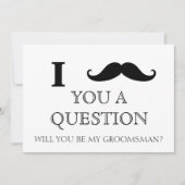 Invitation Je vous pose une question. Seras-tu mon Groomsman (Devant)