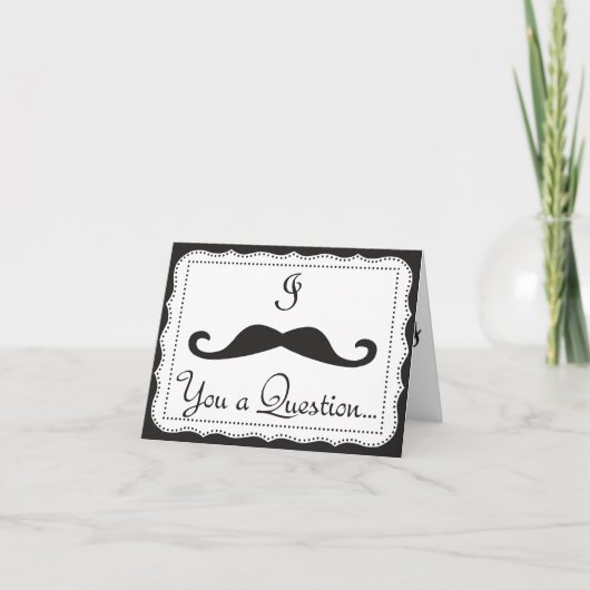 Invitation Je Vous Pose Une Question : Serez-Vous Mon Groomsm (Devant)