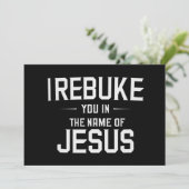 Invitation Je vous réprimande au nom de Jésus (Debout devant)