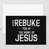 Invitation Je vous réprimande au nom de Jésus (Devant / Derrière)