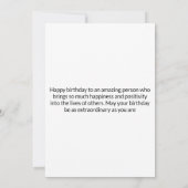 Invitation Je vous souhaite bonheur, amour et succès (Dos)