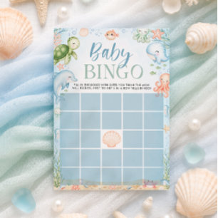 Invitation Je vous vois bientôt Jeu de Bingo pour Baby Shower