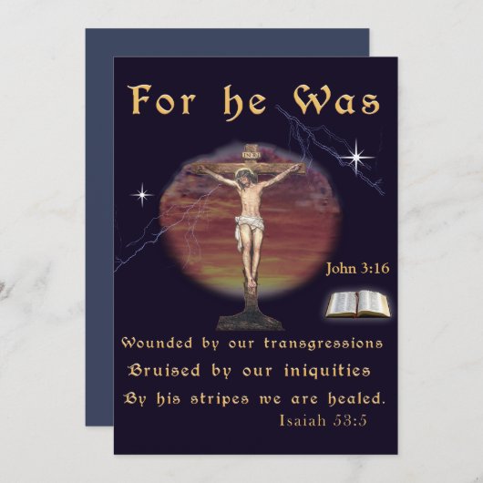 Invitation Jean 3:16 (Devant / Derrière)