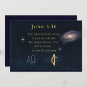 Invitation Jean 3:16 (Devant / Derrière)