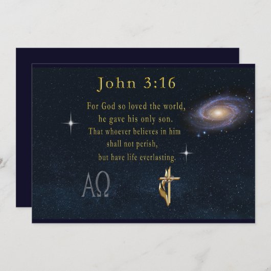 Invitation Jean 3:16 (Devant / Derrière)