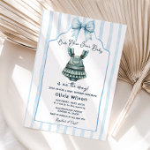 Invitation Jean Bleu Avec Baby shower Bow