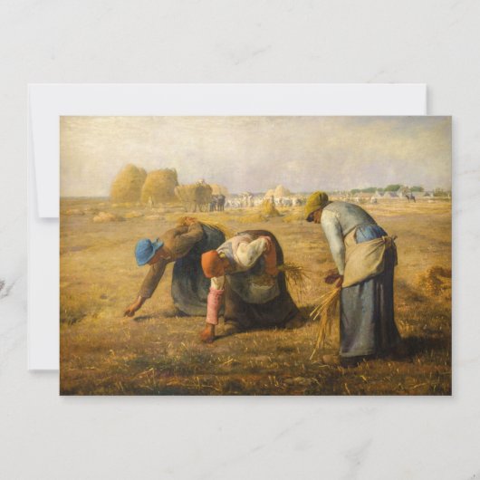 Invitation Jean-François Millet - Les Gleaners (Devant)