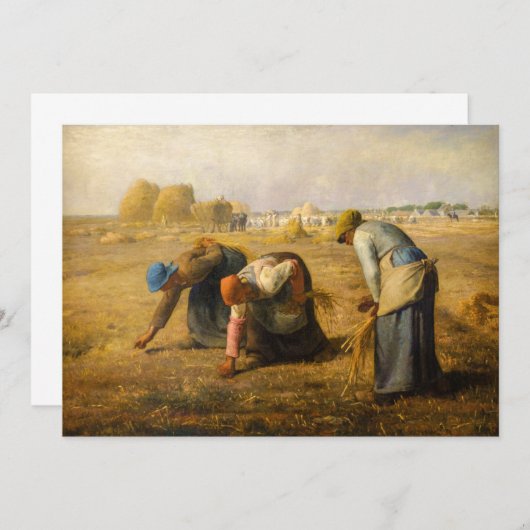 Invitation Jean-François Millet - Les Gleaners (Devant / Derrière)