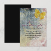 Invitation JEANS ROSES & BUTTERFLIS Bat mitzvah Party Card (Devant / Derrière)