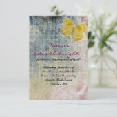 Invitation JEANS ROSES & BUTTERFLIS Bat mitzvah Party Card (Debout devant)