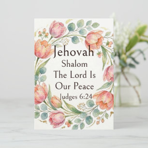 Invitation Jehovah Shalom, Tulipes pastel Eucalyptus Fantaisi