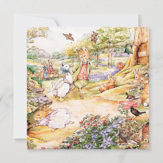 Invitation Jemima Puddle Duck se promener avec M. Fox (Devant)