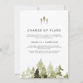 Invitation JENNA Changement de plans de mariage aquarelle rus (Devant)