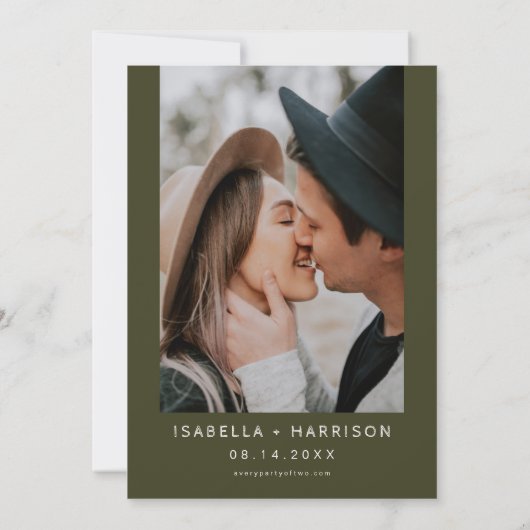 Invitation JENNA Russe Aquarelle Pine Tree Boho Mariage (Dos)