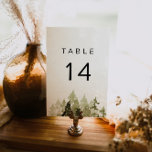 Invitation JENNA Rustic Aquarelle Pine Tree Numéros de tablea<br><div class="desc">Ce numéro de tableau est composé de pins aquarelles vert rustique et d'une police sans serif simple. Ces numéros de table sont dotés des mêmes graphiques à l'avant et à l'arrière et sont l'ajout parfait à tout événement sur le thème de la montagne ou de la forêt.</div>