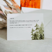 Invitation JENNA Rustic Pine Tree - Fiche Mariage Détails