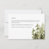 Invitation JENNA Rustic Pine Tree - Fiche Mariage Détails (Devant)