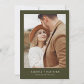 Invitation JENNA Rustic Pine Tree photo Enregistrer la date (Dos)