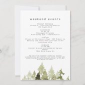 Invitation JENNA Rustique Aquarelle Pine Bachelorette (Dos)