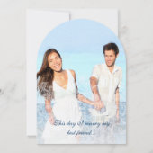 Invitation J'Épouse Mon Meilleur Ami Photo Lace Wedding Invit (Devant)