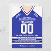 Invitation Jersey de hockey bleu/blanc (Devant)