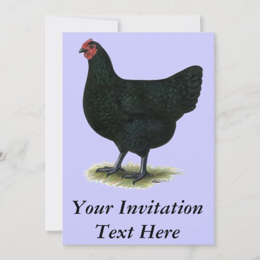 Invitation Jersey Giant : Black Hen (Devant)