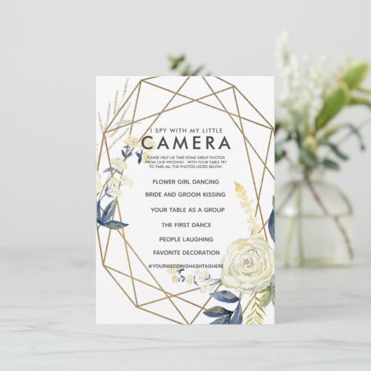 Invitation J'Espère Avec Mon Petit Mariage De Caméra Jeu (Debout devant)