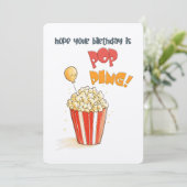 Invitation J'espère que ton anniversaire est en train de vomi (Debout devant)