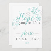 Invitation J'espère que tu t'es amusé (Devant / Derrière)