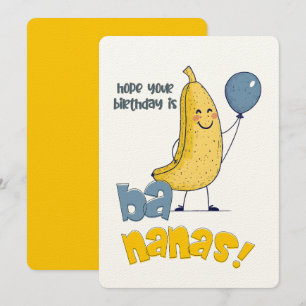 Invitation J'espère que votre anniversaire est des bananes ! 