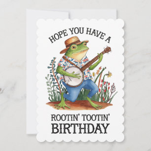 Invitation J'espère que vous avez un anniversaire de grenouil