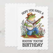 Invitation J'Espère Que Vous Avez Une Grenouille D'Anniversai (Devant / Derrière)