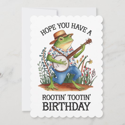 Invitation J'Espère Que Vous Avez Une Grenouille D'Anniversai (Devant)