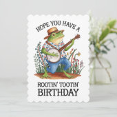 Invitation J'Espère Que Vous Avez Une Grenouille D'Anniversai (Debout devant)