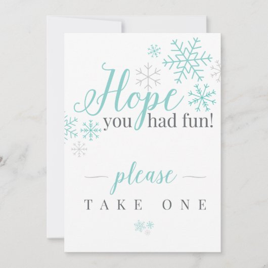 Invitation J'espère que vous vous êtes amusés (Devant)