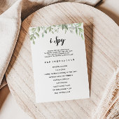 Invitation J'espionne Mariage ou Fête des mariées Game Card